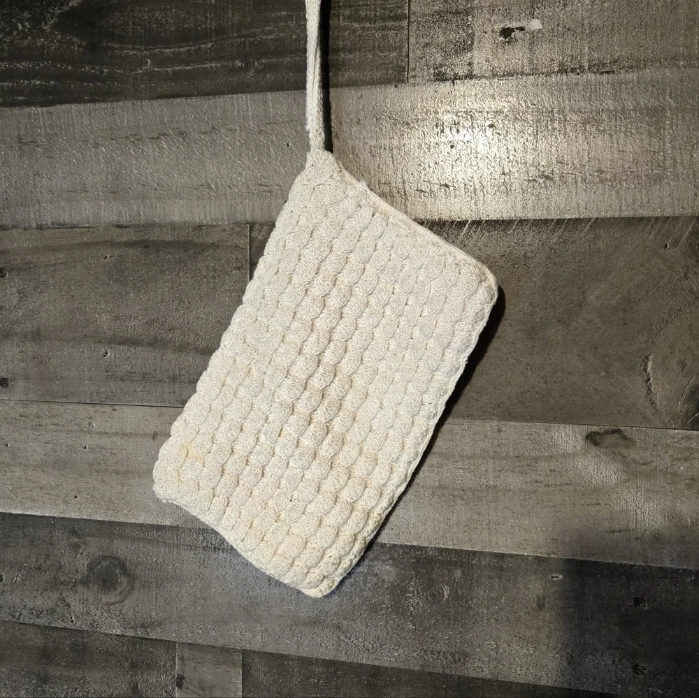Textured Wristlet Clutch with Wrist Strap
